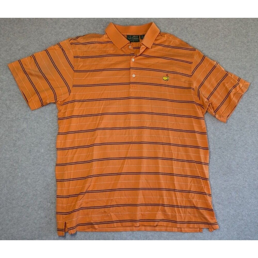 AMEN CORNER Men Shirt XL Polo 60s 2 Ply Double Mercerized Masters Logo Pima